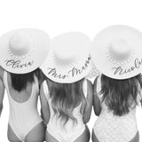 Sonnenhut ♡ BRIDE TO BE, WIFEY, MRS. NACHNAME, BRIDESMAID (personalisiert) - Wedding-Secrets