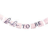Stylische BRIDE TO BE Girlande für den JGA - Wedding-Secrets
