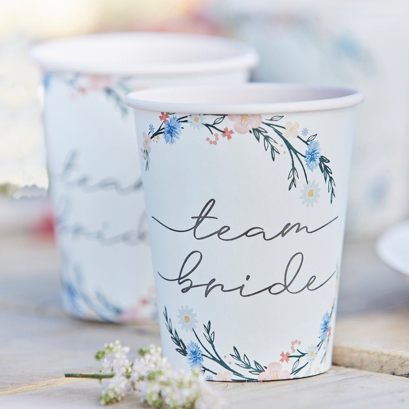 TEAM BRIDE BOHO Partybecher für den JGA - Wedding-Secrets