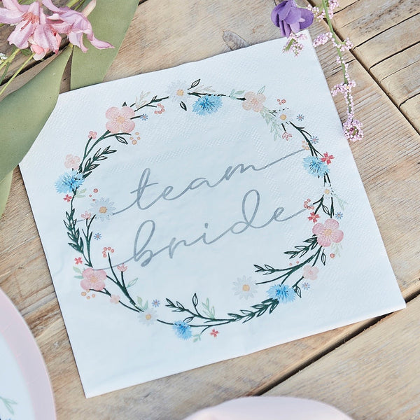TEAM BRIDE BOHO Servietten für den JGA - Wedding-Secrets