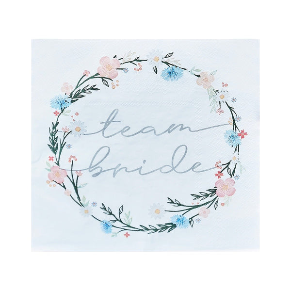 TEAM BRIDE BOHO Servietten für den JGA - Wedding-Secrets