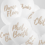 Themen Ballons Pastel Pure White ♡ 6 Stk. Ø 30cm - Wedding-Secrets