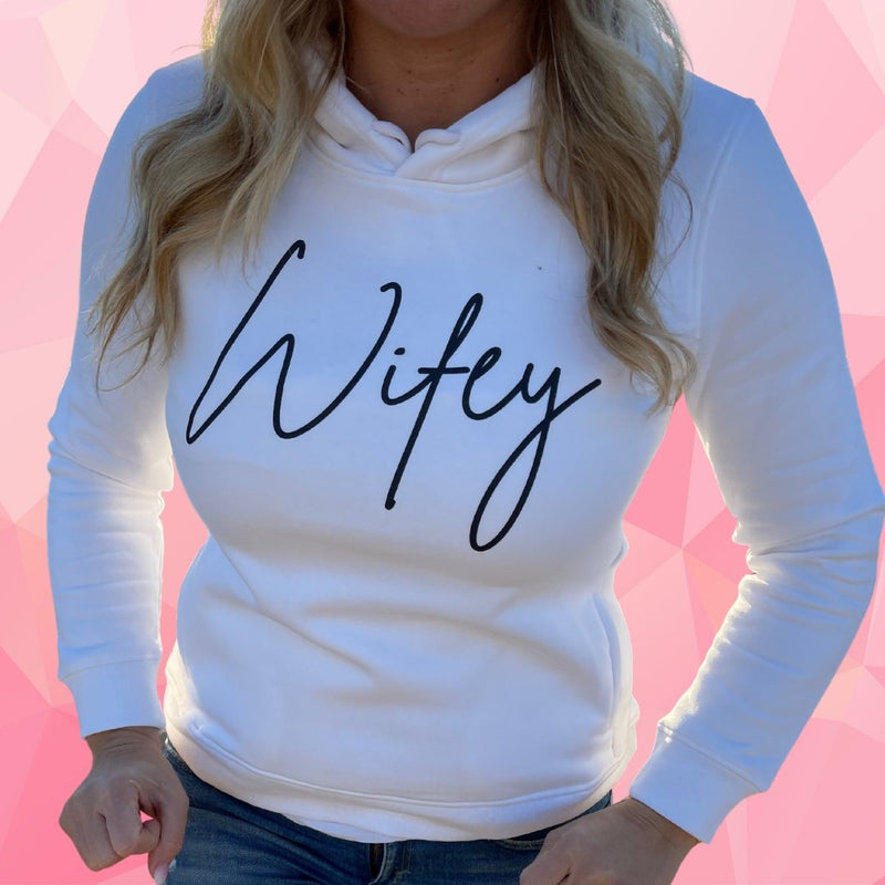 WIFEY organic Hoodie ♡ Wifey Pullover ♡ Geschenk für die Braut ♡ Honeymoon Geschenk - Wedding-Secrets