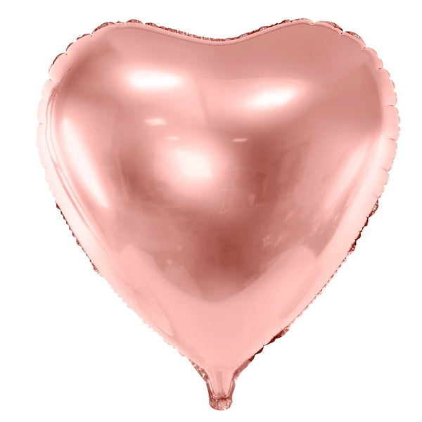 XXL HERZ Folienballon roségold (72 x 73 cm) - Wedding-Secrets