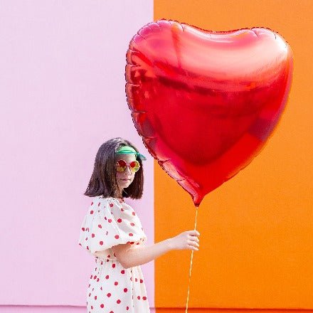 XXL HERZ Folienballon rot (72 x 73 cm) - Wedding-Secrets